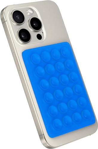 ZB.soar Suction Phone Case Mount, Silicone Hands Free Phone Accessory Holder, Mirror Shower Phone Holder, for Tiktok Videos and Selfies (Dark Blue)