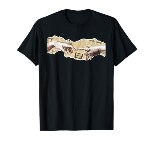 Dark Academia Aesthetic Creation of Adam by Michelangelo T-Shirt