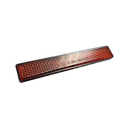 Stick-on Rectangular Reflectors - Safety Spoke Reflective Quick Mount Custom Accessories Adhesive Reflector for Cars, Trailer, Motorcycle, Trucks, Boat, Bicycle and Bike (Amber, 2 PCS)