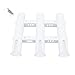 NUZAMAS Plastic PVC 3-Rod Rack Vertical Holder Organiser - Boat Kayak Home Garage Fishing Rod Storage Holders Racks White
