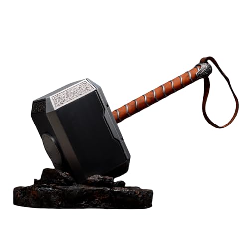 Sword Valley Thors Hammer With Base - Nordic Myth Metal War Hammer - 44.5cm/17.5 - Cosplay Props Available For Collection - The Dark World Lightning Strike Hammer