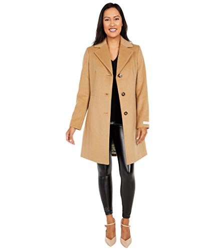 Image of Calvin Klein Classic Single Breasted Wool Coat Camel 12