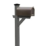 Highwood AD-MLBX1-CGE Hazelton Mailbox Post, Coastal Teak