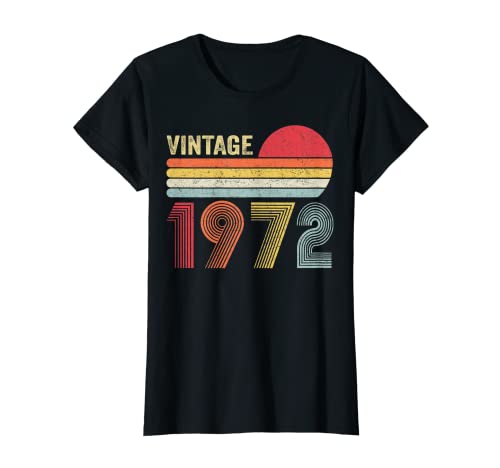 Donna Vintage 1972 50th Birthday Gift Men Women 50 Years Old Maglietta