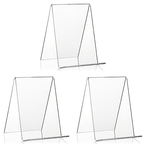 Présentoir de Livre/présentoir de Livre comme Support de Marchandises et présentoir incliné au Format DIN A6 en PLEXIGLAS Original (Lot de 3)