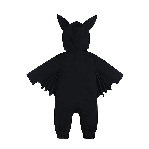 Newborn Baby Halloween Cosplay Bat Outfits Boys Girls Batwing Sleeve Jumpsuit Long Sleeve Hooded Sweatshirt Halloween2