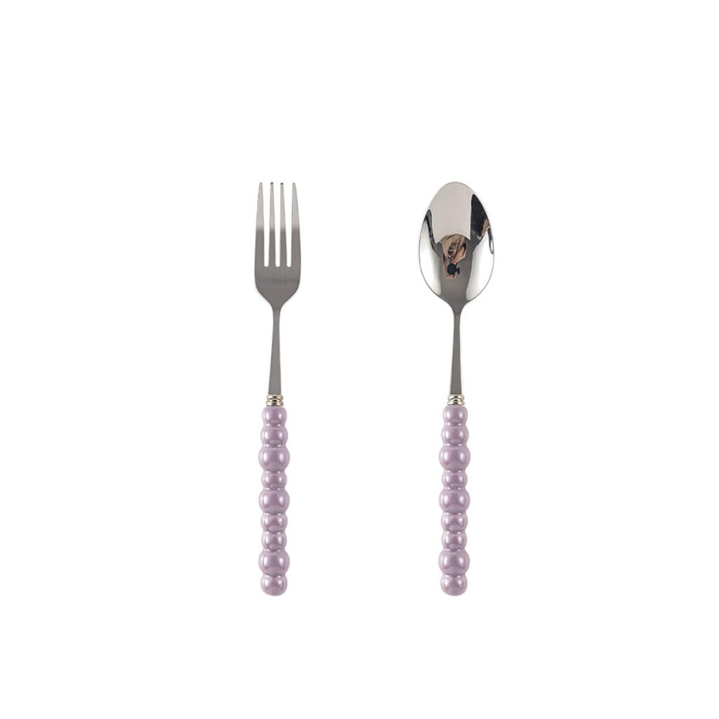 PEKJI Ceramic Handle Cutlery Set Knife Fork Spoon Kitchen Utensil Silverware Set Stainless Steel Knives Forks and Spoons