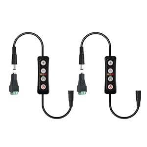 Aquarium Light Timer and Dimmer, 6/10/12 Hour Modes, Adjustable 10-100% Brightness, Compatible with 12-24V DC LED Lights, 2 Pack