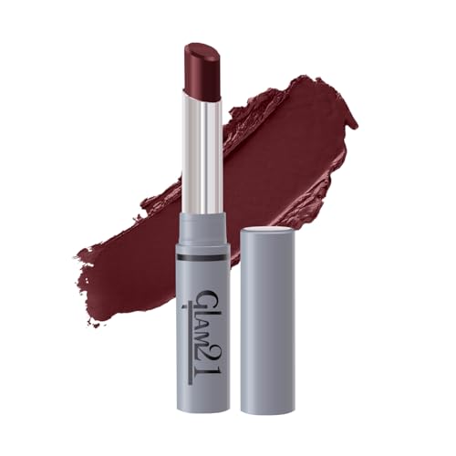Glam 21 Long Lasting Non-Transfer Lipstick|Creamy Matte Formula | Smudge-Free | HD-Colored lips - 2gm|Violet Touch-16