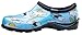 Sloggers Original Waterproof Rain and Garden Shoe for Women– Outdoor Slip-On Garden Clog - Made in The USA with Premium Comfort Insole and Arch Support - Lt Blue Bee Print, Size 9