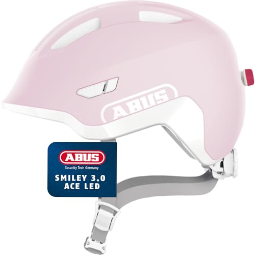 ABUS Kinderhelm Smiley 3.0 ACE LED - Fahrradhelm mit Licht - Tiefe Passform...