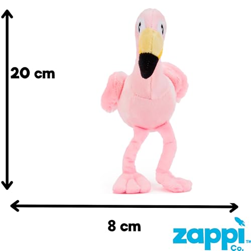 Zappi Co Kinder Kuschelweiches Plüschtier - Perfekte kuschelige Spielgefährten für Kinder Geburtstage und besondere Anlässe(12-15cm) (Flamingo)