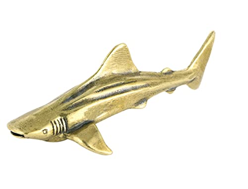 Dmtse Brass Shark Decor Statue Ornament For Animal Sculpture Lucky For Collectibles Gift #TOP9