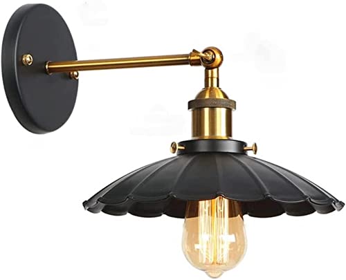 Aplique de pared industrial retro en hierro forjado iluminacion vintage casa de campo