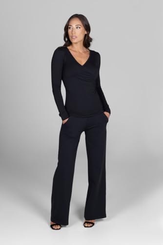 KiraGrace HIGH WAIST WIDE LEG PANT: BLACK3