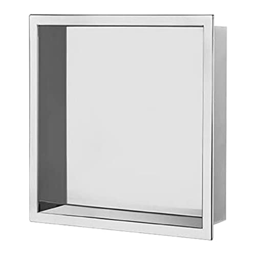 Nassboards 304 Stainless Steel Shower Niche - Wet Room Shelf Recess Waterproof Storage - Easy Installation for Home Improvement Bathroom Renovation - Durable Lightweight Pre-Built