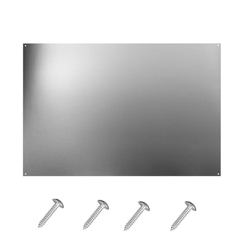 Image of 24 x 36-inch Reversible Stainless Steel Backsplash for Kitchen wall,Splatter Guard and Cooking Shield, Range Hood Accessories to Keep Kitchen Clean, Four Pre Drilled Holes for Easy Installation