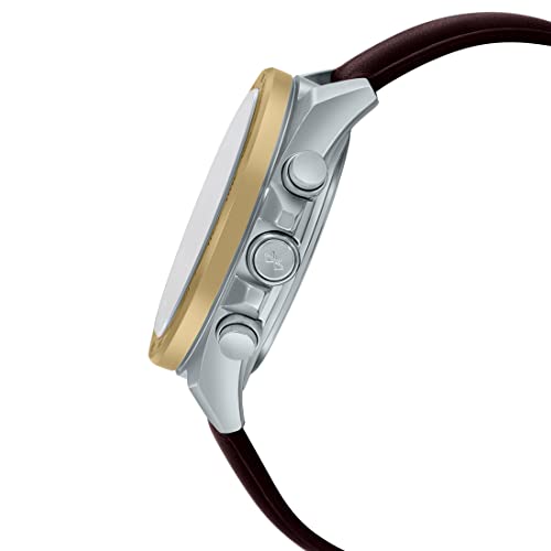 Casio Edifice ECB-900GL-1ADR Gray Analog-Digital Dial Brown Leather Band Men's Watch Smartphone Link Tough Solar EX530 - Image 2