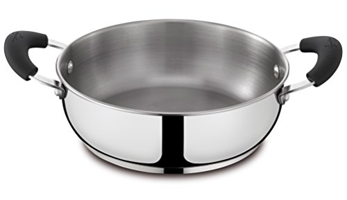 Lagostina Gioiosa Tegame Con 2 Maniglie, Acciaio Inox, Diametro 24 Cm Inossidabile, 3.3 Litri, Argento