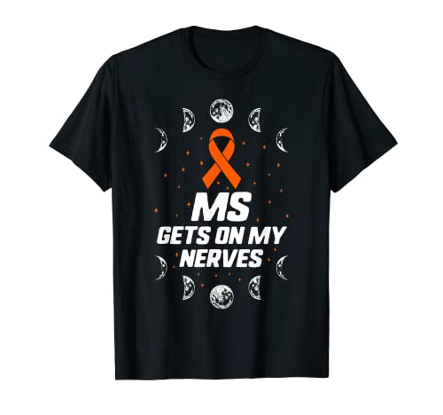 MS Awareness Obtiene En Mi Nervio Esclerosis Múltiple Naranja Camiseta