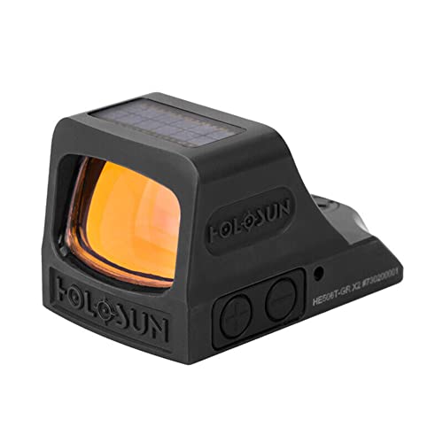 HOLOSUN HE508T-GR X2 Multi-Reticle Green 2 MOA Dot & 32 MOA Circle Open Reflex Pistol Sight - Solar...