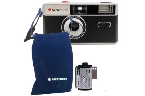 Cámara analógica 35mm AgfaPhoto negra para superar la saturación de fotos digitales