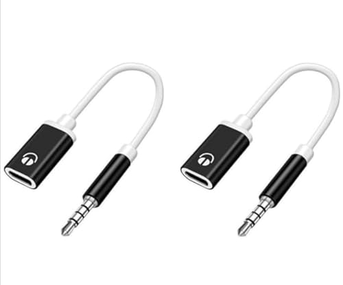 Rosojodg 2 Pcs Black Headphone Jack Adapter,3.5mm Male to TypeC Female Audio Cable Cord,USB C to Aux Audio,Usb To Aux Adapter,Compatible with MP3 Players,Headphone Adapters,Laptops, Smartphone Rosojodg 2 Pcs Black Headphone Jack Adapter,3.5mm Male to TypeC Female Audio Cable Cord,USB C to Aux Audio,Usb To Aux Adapter,Compatible with MP3 Players,Headphone Adapters,Laptops, Smartphone