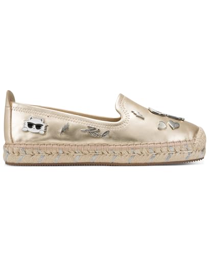 Image of Karl Lagerfeld Women's Michaela Slip on Espadrille Sandal with Pins