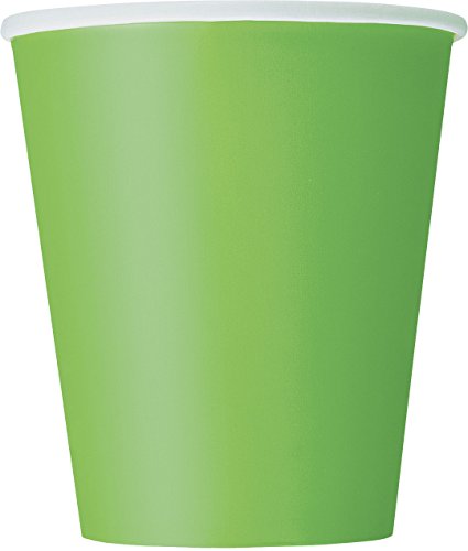 9oz Lime Green Paper Cups, 14ct