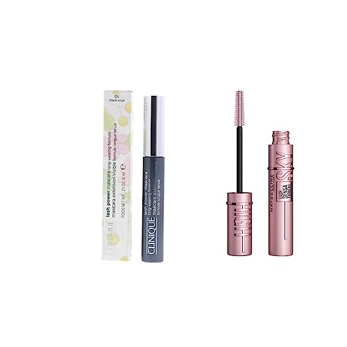 Clinique Lash Power Mascara Long- Wearing Formula & Maybelline New York Schwarze Wimperntusche für extrem lange Wimpern, Lash Sensational Sky High Mascara, Very Black, 7,2 ml