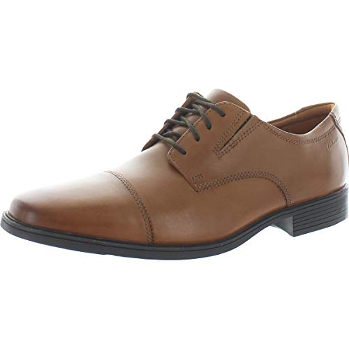 Clarks Herren Tilden Cap Oxford-Schuh, Dark Tan Lea, 44 EU – Ansicht 5