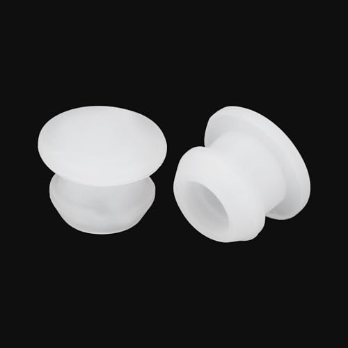 Image of MECCANIXITY Silicone Snap in Locking Hole Plugs Rubber Panel Seal Cover Flush Type Panel Round for Kitchen Rubber Bulkheads Waterproof Sealing Plugs 8.5mm /0.33 Inch Dia Transparent,Pack of 20