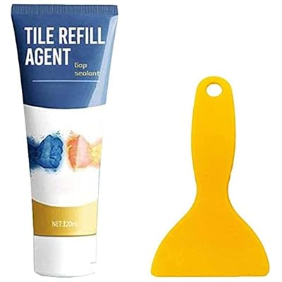 Tile Grout Restoring Agent,Tile Grout Squeeze Tube,Waterproof Tile Grout Colorant and Sealer,Quickly Destroys Dirt Easy and Safe for All Grout (120ml)