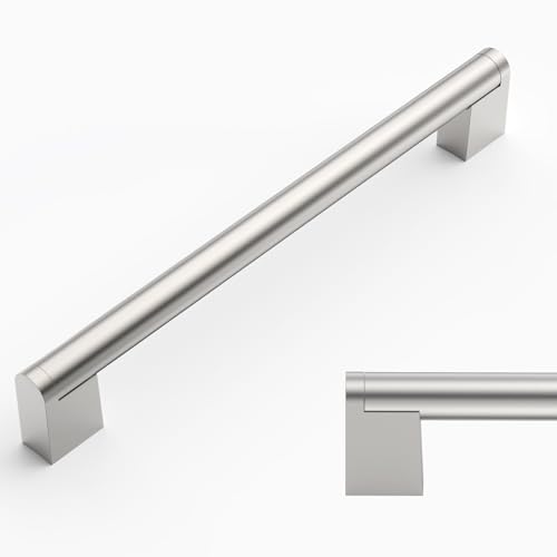 Amerdeco 10 Pieza Tiradores Cocina 192mm Tiradores Armarios Plata Tirador Puerta Tiradores Cajones de Acero Inoxidable Manillas Tiradores Para Muebles Tirador Puerta Corredera UK038