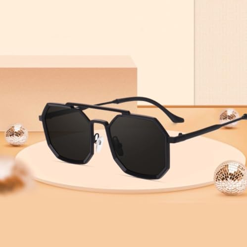 Image of IFLASH Vintage UV Protection Retro Square Metal Body Sunglasses For Men & Women