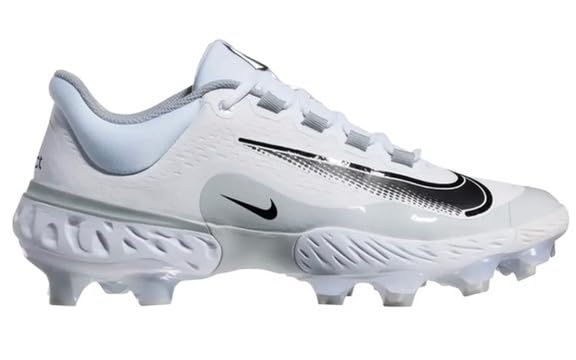 Nike Alpha Huarache Elite 4 Low MCS Men's Baseball Cleats White Grey FD6255-100 Size 7.5