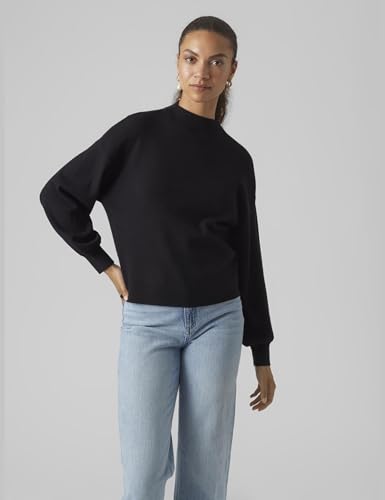 Vero Moda Vmnancy Ls Funnelnk Pullover Ga Noos Maglione, Nero, Xl Donna - 2
