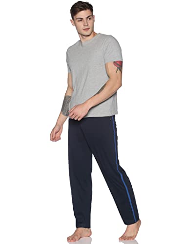 Image of Dollar Cotton Rich Fabric Solid Men's Track Pant | Contrast net Folding | One Side Zipper Pocket with Label Branding | Self Waistband with Drawcord | Wide Array of Attractive Colours