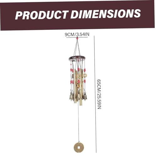 Campanas de viento para exteriores de bronce tradicional con diseño retro 5