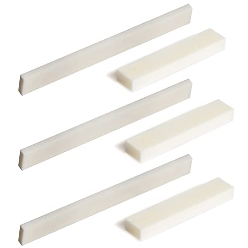 6Pcs Pure Bone Guitar Nuts and Saddles