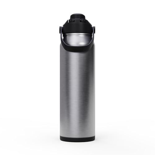 Image of CamelBak Thrive Chug Insulated Stainless Steel Water Bottle, Cold Retention with High Flow Lid for Everyday Hydration and Active Use, 32oz, Stainless
