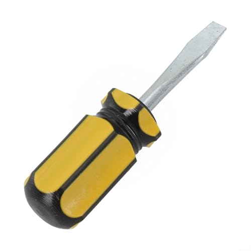 Destornillador con mango pequeño de 6 mm, cabeza de corta duración y estilo de punta ranurada para extra plano en espacios estrechos o construcción de acero y PVC (plano)