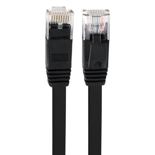 xyaudio CAT 6A Ethernet Cable 15 ft / 5 pk, Flat UTP Network Cable, Slim High Speed 10 Gigabit Computer Wire with Snagless RJ45 Connectors, Faster Than Cat6/Cat5e/Cat5 Cable