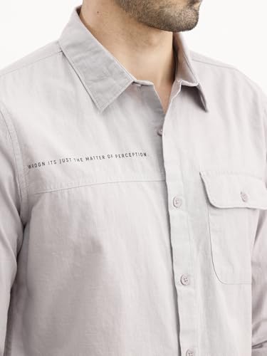 Image of WROGN Men's Twill Weave Shirt | Solid | Slim Fit