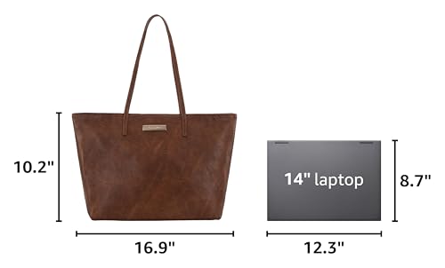 Image of Montana West Medium Tote Bags for Women Shoulder Handbag with Zipper Lightweight Everyday Purse for Work, Travel, or Shopping