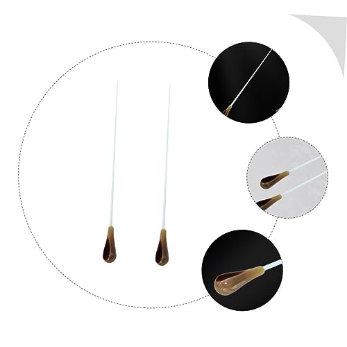 Holibanna 2pcs Music Durable Resin Conductor Sticks for Show Concerts and Orchestra Performances Smooth Touch and and Students