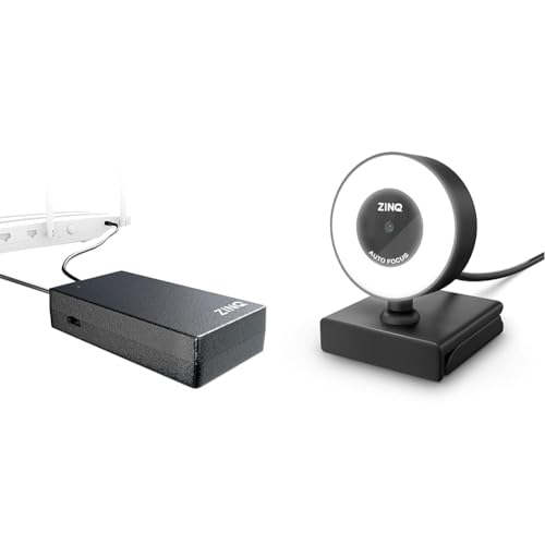 Image of ZINQ Mini UPS for 12V Routers, High Power Fiber Routers, Broadband Modems | Seamless Automatic Switc