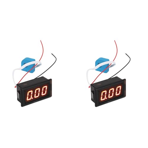 EBTOOLS 2 個 DC 電流計ホールセンサー LED デジタルディスプレイ 50A 高精度電流計車両用自動車計器アクセサリー