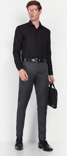 Jack and Jini Men's formal pant.Regular fit, lightweight, flat front, cotton/polyester blend fabric and solid stitching.Office, party and casual wear.No