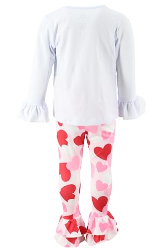 Image of Unique Baby 2 Piece Girls Double Ruffle Leggings and Long Sleeve Shirt Clothes Set Kid and Toddler Girl Outfit